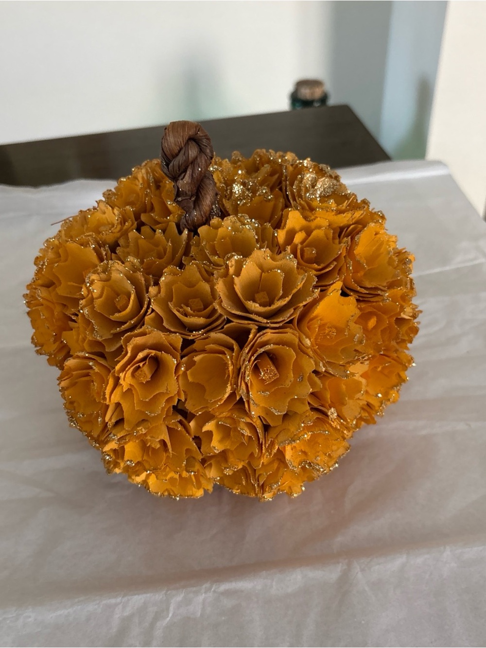 Shaved Wood Light Orange Pumpkin